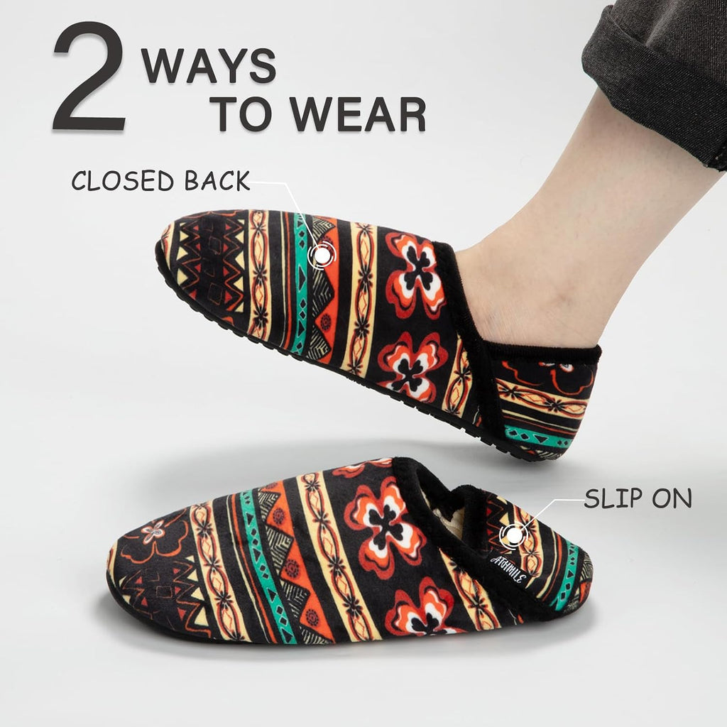 House Slippers for Women Men Indoor Barefoot House Shoes Soft Socks | Furry Slip on Cozy Comfy Flexible Machine Washable Home Bedroom Travel Hospital Yoga Gifts for Mom Grandma