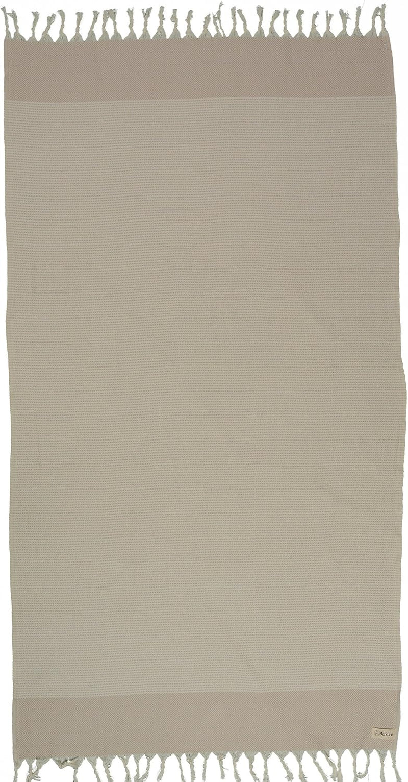 100% Cotton Hierapolis XL Throw Blanket for Couch - 100% Cotton Lightweight Durable Throw Blanket, Big Blanket for Sensitive Skin, Decorative and Versatile - 60X95 Inches, Beige