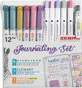 Journaling Set, MILDLINER, Clickart & SARASA, Assorted, 12-Pack | Includes 6 MILDLINER Highlighters, 5 Clickart Felt Tip Pens & 1 SARASA Markon Pen, Ideal for Bible Study & Note-Taking (14012