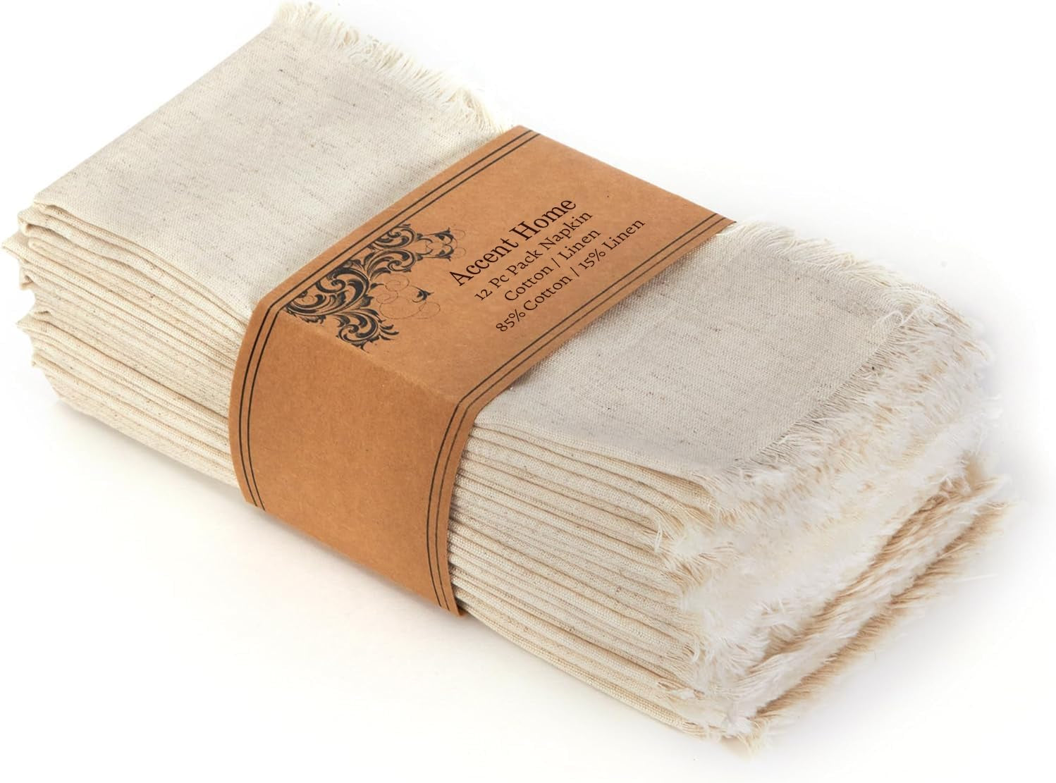 Cloth Napkins Set of 12, 18X18 Inch Cotton Linen Dinner Napkins | Cotton Linen Blend Napkins, Machine Wash on Gentle Cycle, Economy Pack, Multi Purpose Use, Premium Quality