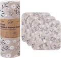 Paper Towels Washable Roll: 25Pack Cotton Cloth Paper Towels 11.8X11.8In Absorbent Soft Flannel Paperless Towels Alternative for Kitchen Reusable Napkins Zero Waste (Flower, Large)