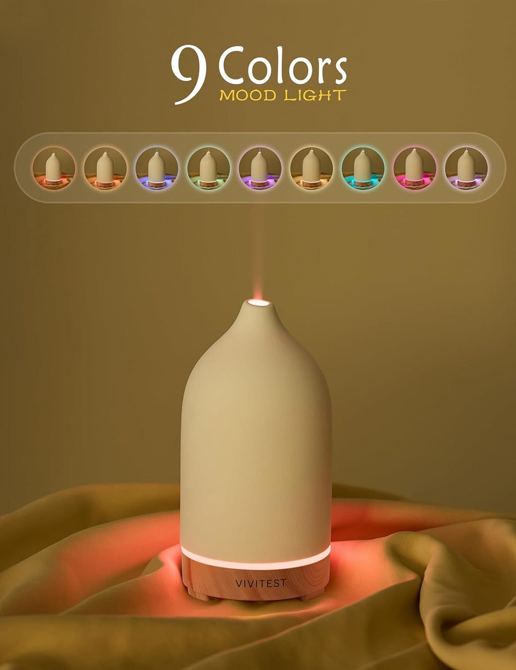 Stone Diffuser,200Ml Diffusers for Home,Ultrasonic Aromatherapy Essential Oil Diffuser