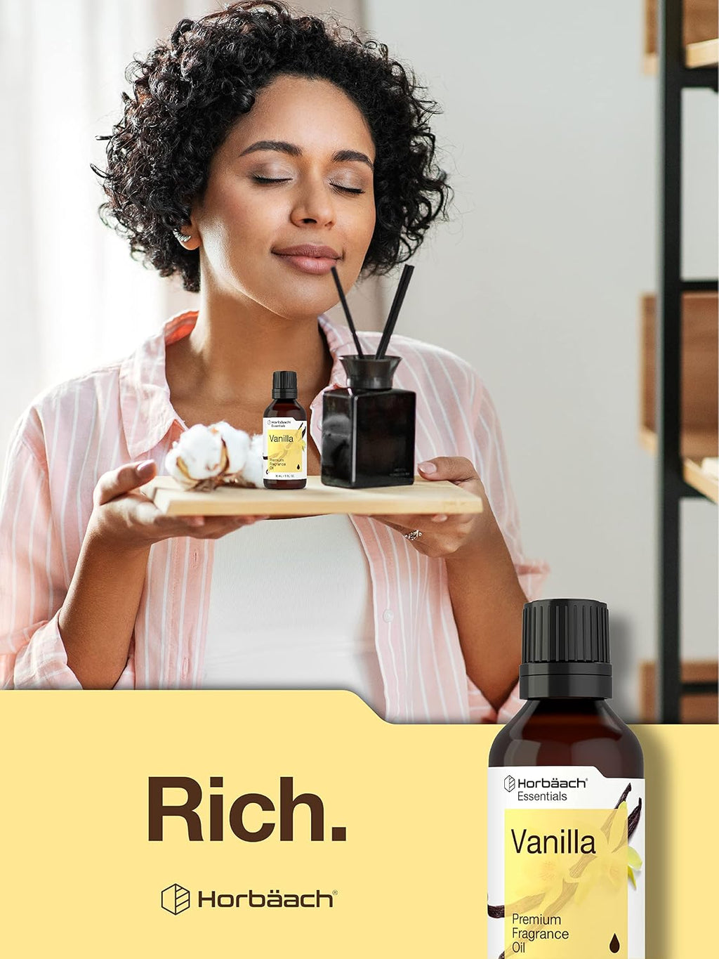 Horbaach Vanilla Fragrance Oil | 1 Fl Oz | for Candle, Perfume, Soap Making, Diffusers & Aromatherapy