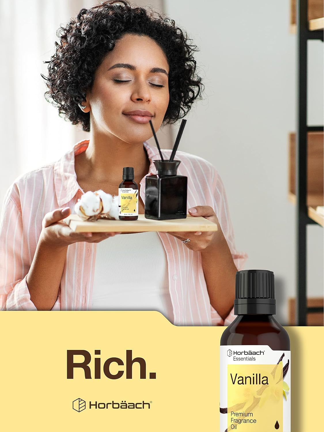 Horbaach Vanilla Fragrance Oil | 1 Fl Oz | for Candle, Perfume, Soap Making, Diffusers & Aromatherapy