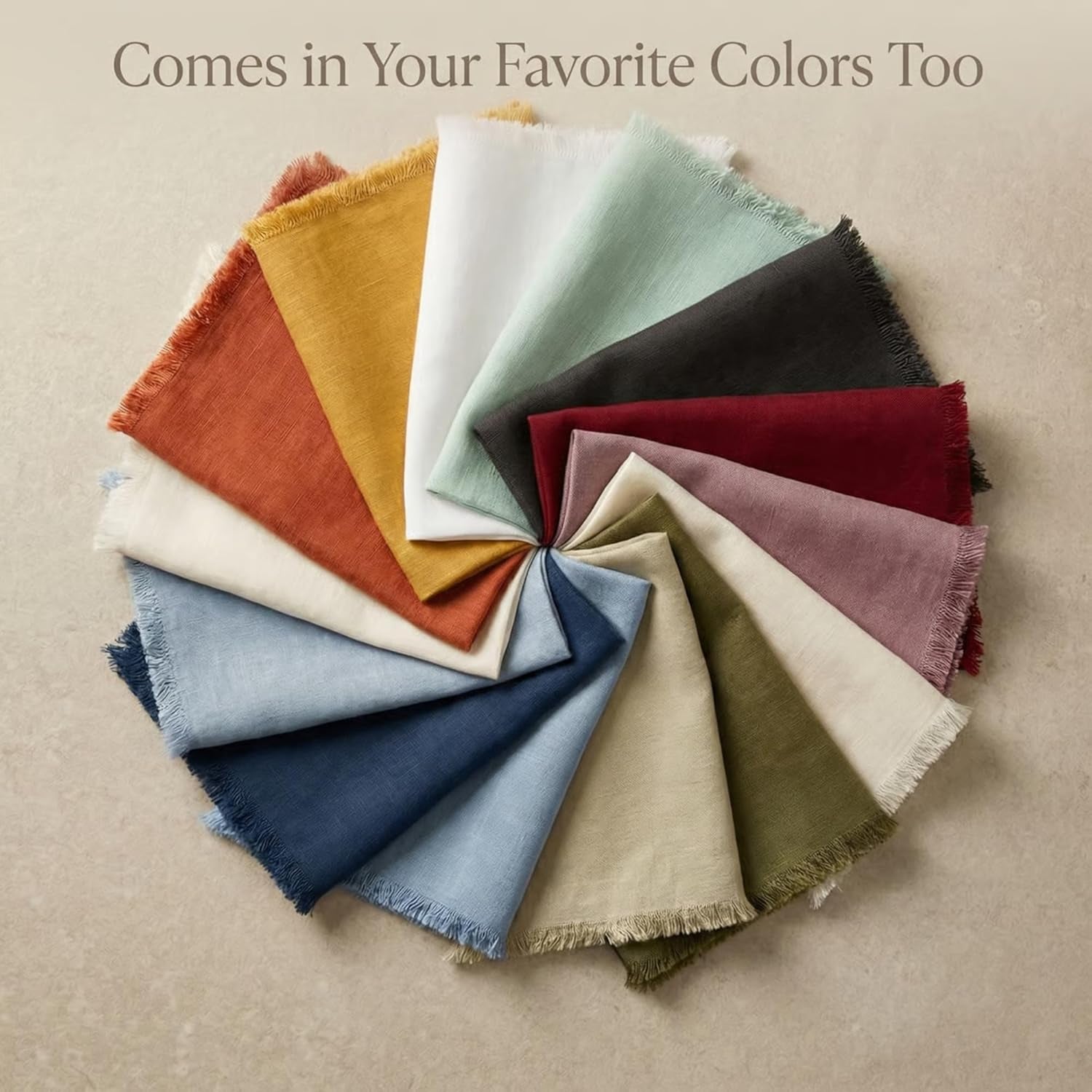 Cloth Napkins Set of 12, 18X18 Inch Cotton Linen Dinner Napkins | Cotton Linen Blend Napkins, Machine Wash on Gentle Cycle, Economy Pack, Multi Purpose Use, Premium Quality