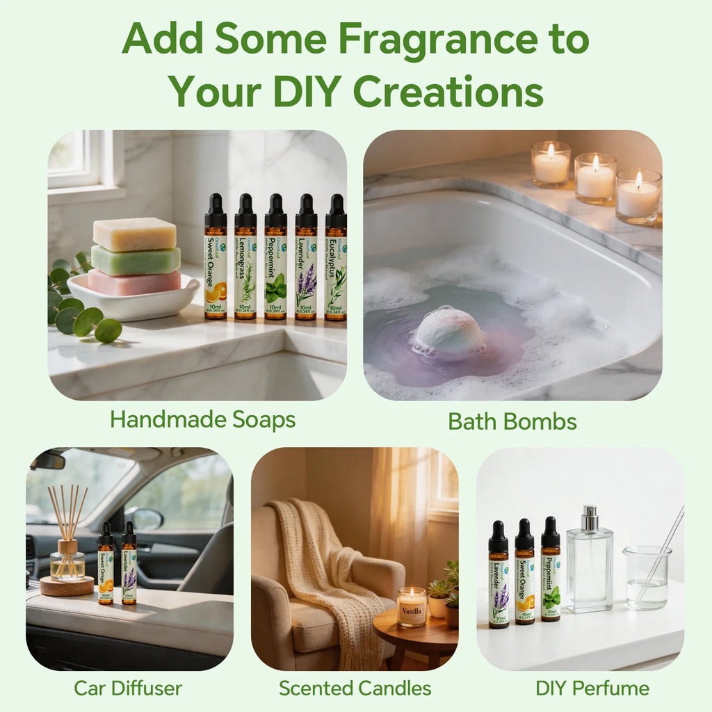 Essential Oil Set, 100% Pure Natural Aromatherapy Essential Oils Set for Diffusers, Massage, Aromatherapy, Skin & Hair Care, Gifts Choice for Women