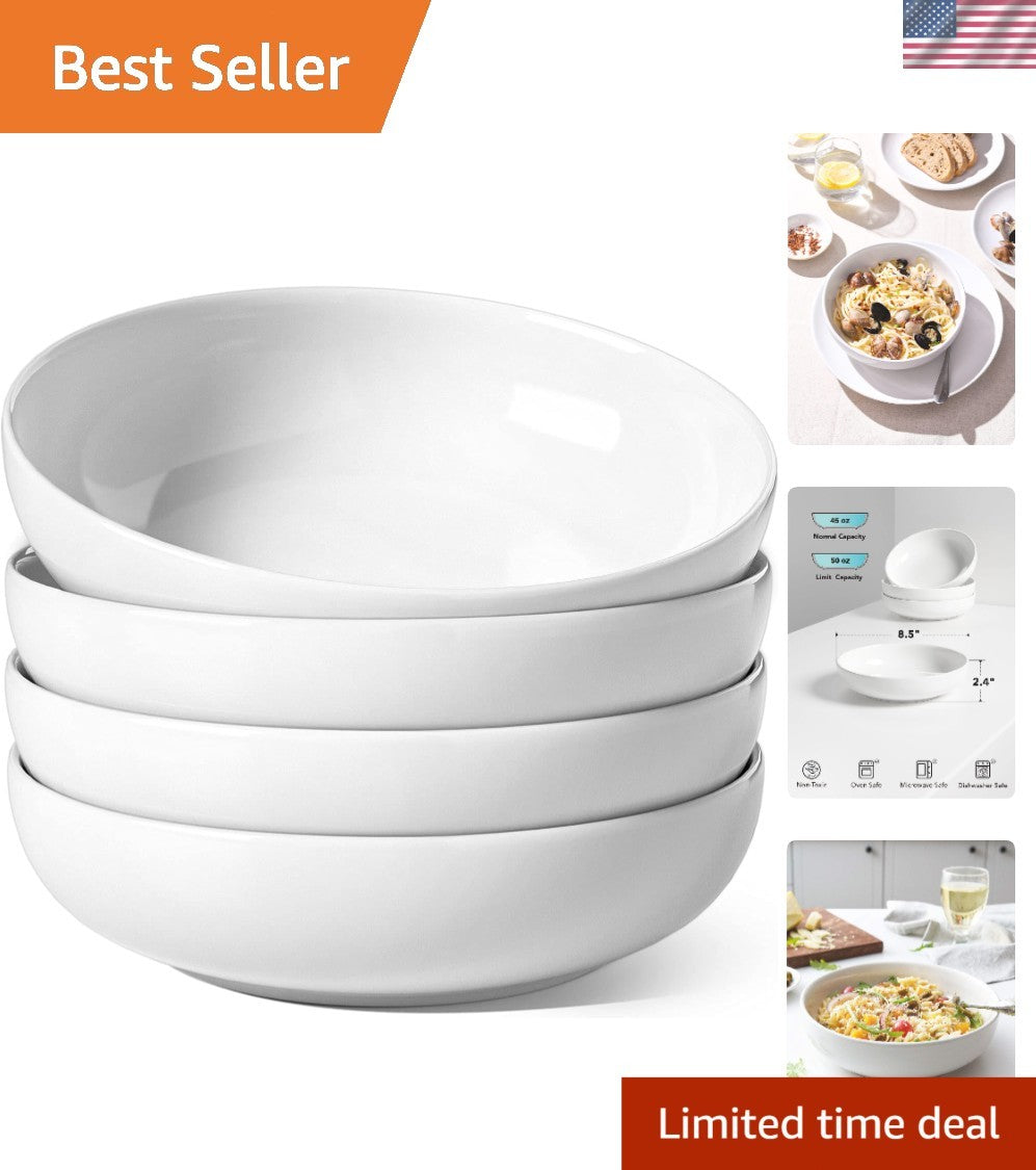 Pasta Bowls Set 45 Oz Large Ceramic Serving Bowls for Salad Soup Noodles