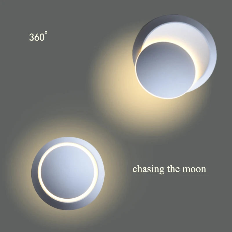 LED Modern Wall Lamp 5W 350 Degree Rotatable Wall Lamp for Stairs Living Room Bedroom Wall Light Home Office Fancy Light