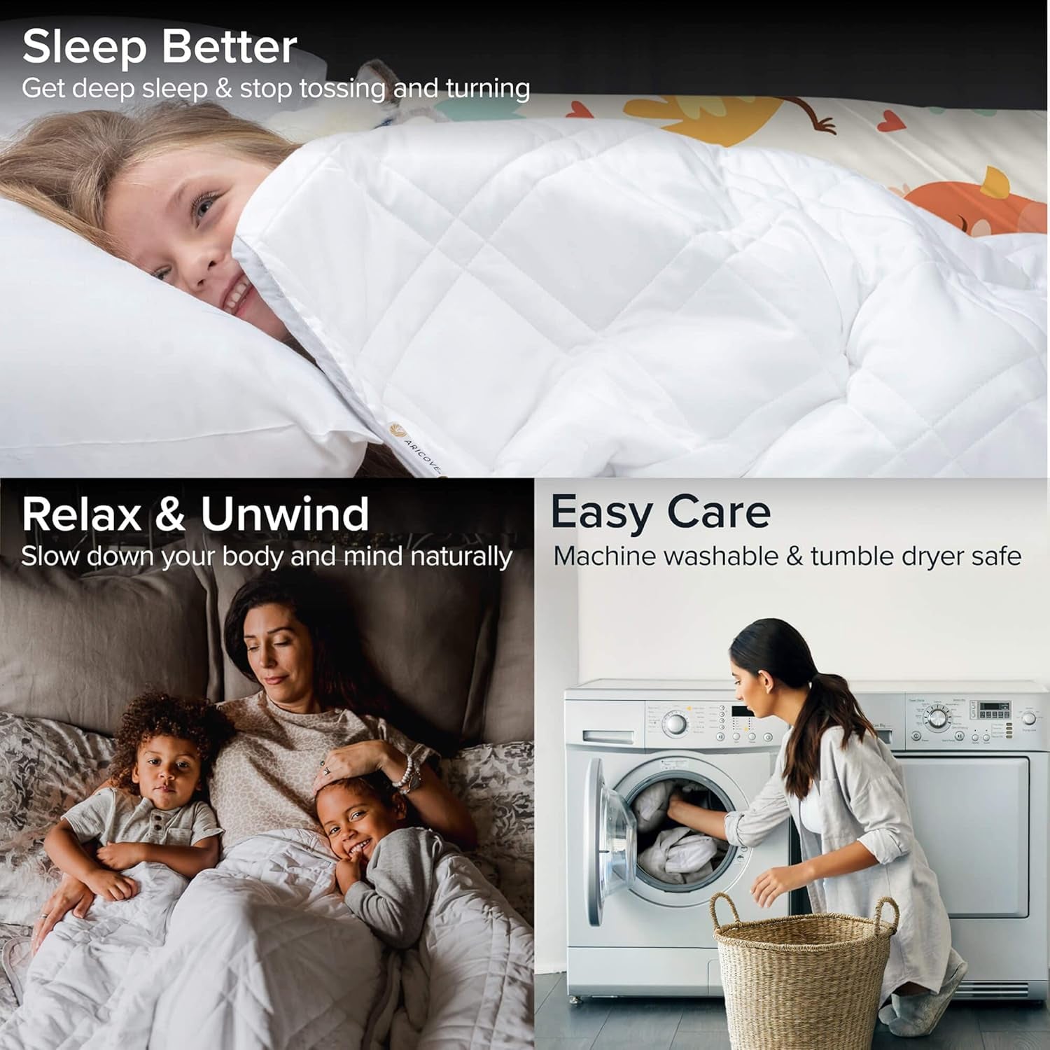 Weighted Blanket for Kids and Adults, 5 Lbs, Small Weighted Blanket for Travel/Home, Soft Bamboo Viscose, 36X48 Inches, Machine Washable, White