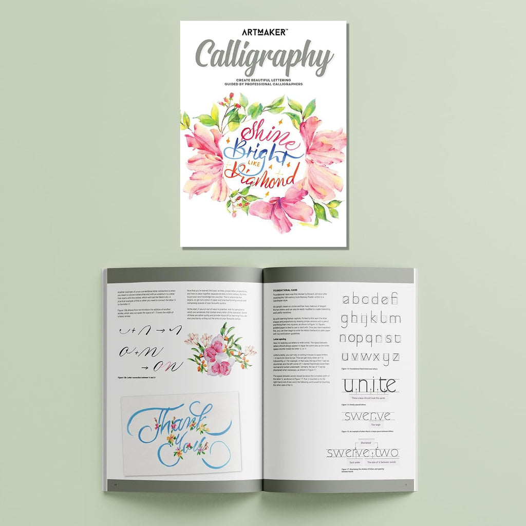 Art Maker: Calligraphy - Complete Starter Kit, Pocket Studio, Instruction Book, Fountain Pen, Dual-Tip Pens, Nibs & Ink Cartridges, Lettering Supplies