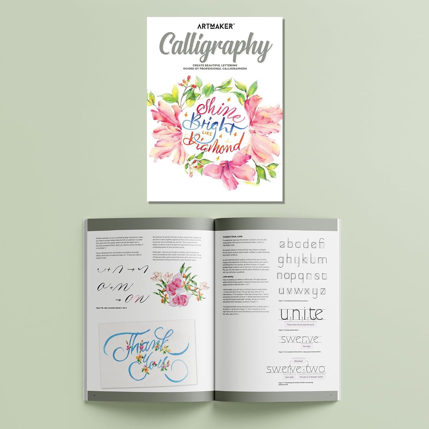 Art Maker: Calligraphy - Complete Starter Kit, Pocket Studio, Instruction Book, Fountain Pen, Dual-Tip Pens, Nibs & Ink Cartridges, Lettering Supplies