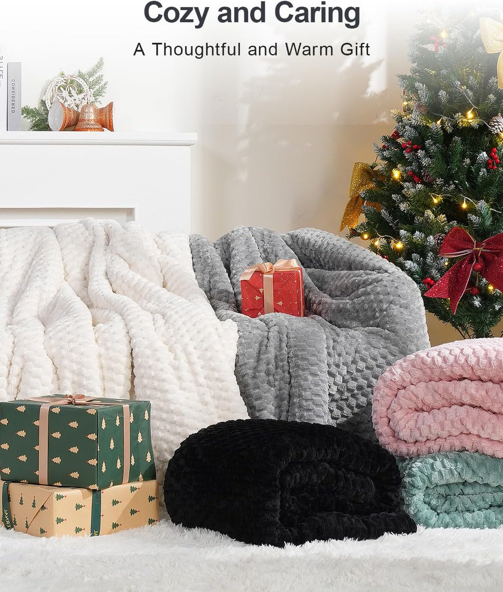 Super Fuzzy Soft Fleece Sherpa Weighted Blanket 20 Lbs for Adults, 3D Imitation Turtle Shell Luxury Weighted Throw for Better Sleep, Dual Sided Cozy Heavy Blankets for Couch Bed, Grey, 60" X 80"