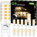DAYBEETER 12 Pack Dimmable G9 LED Bulb 4W (40 Watt Equivalent), 2700K Soft Warm White, G9 Halogen Bulb T4 G9 Bi-Pin Base Light Bulbs for Chandelier,120V 450LM 360 Beam Angle No-Flicker G9 Bulb