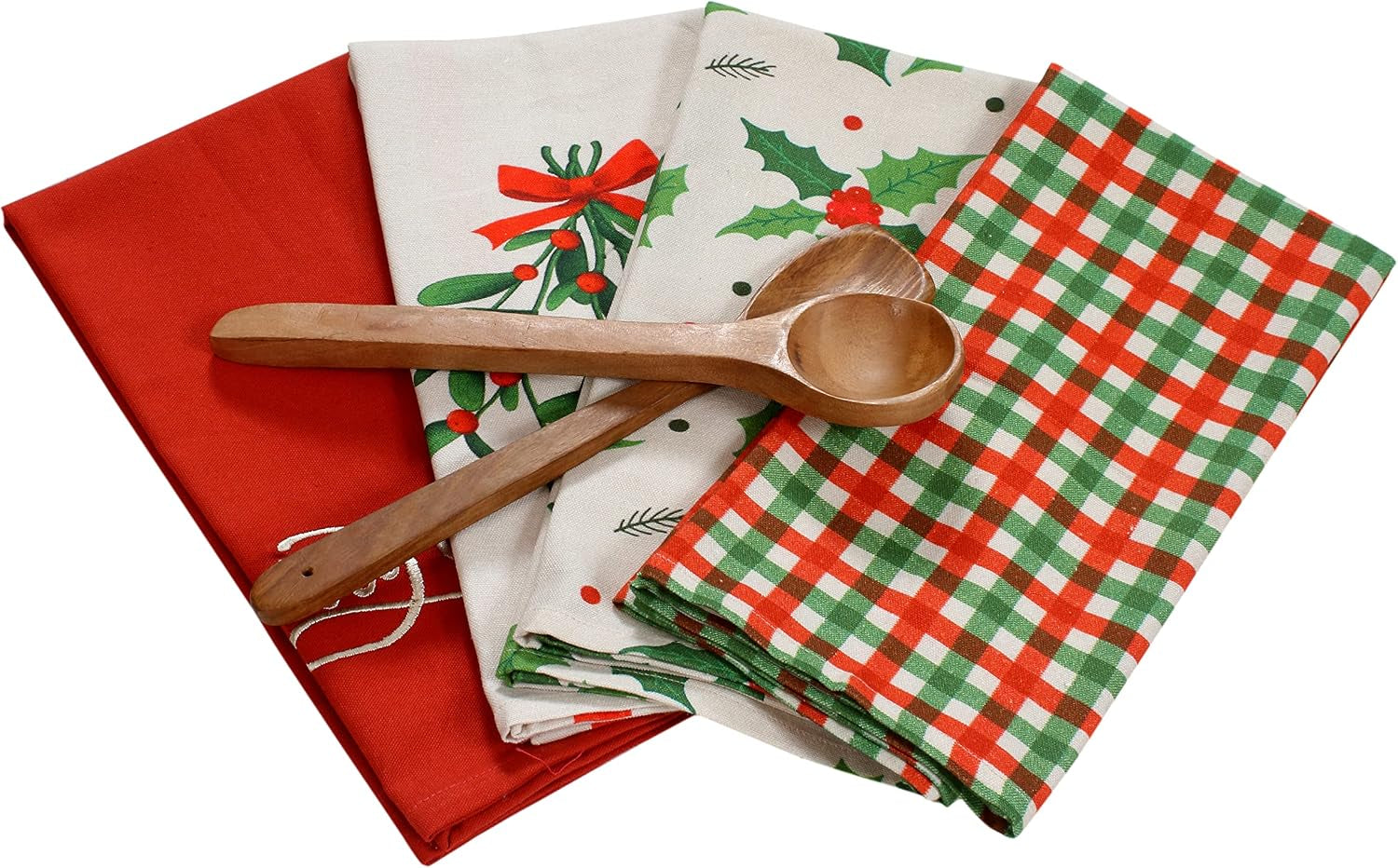 Christmas Kitchen Towels Set of 4 Absorbent Cotton Dish Towel | 100% Premium Cotton, Size, Super Absorbent, Durable & Good Shape, Mindblowing Tips, Cotton, Merry Christmas