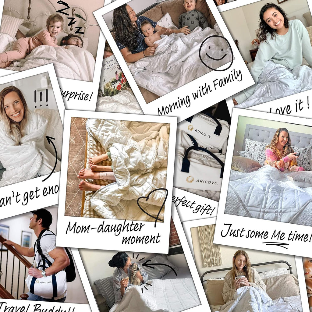 Weighted Blanket for Kids and Adults, 5 Lbs, Small Weighted Blanket for Travel/Home, Soft Bamboo Viscose, 36X48 Inches, Machine Washable, White