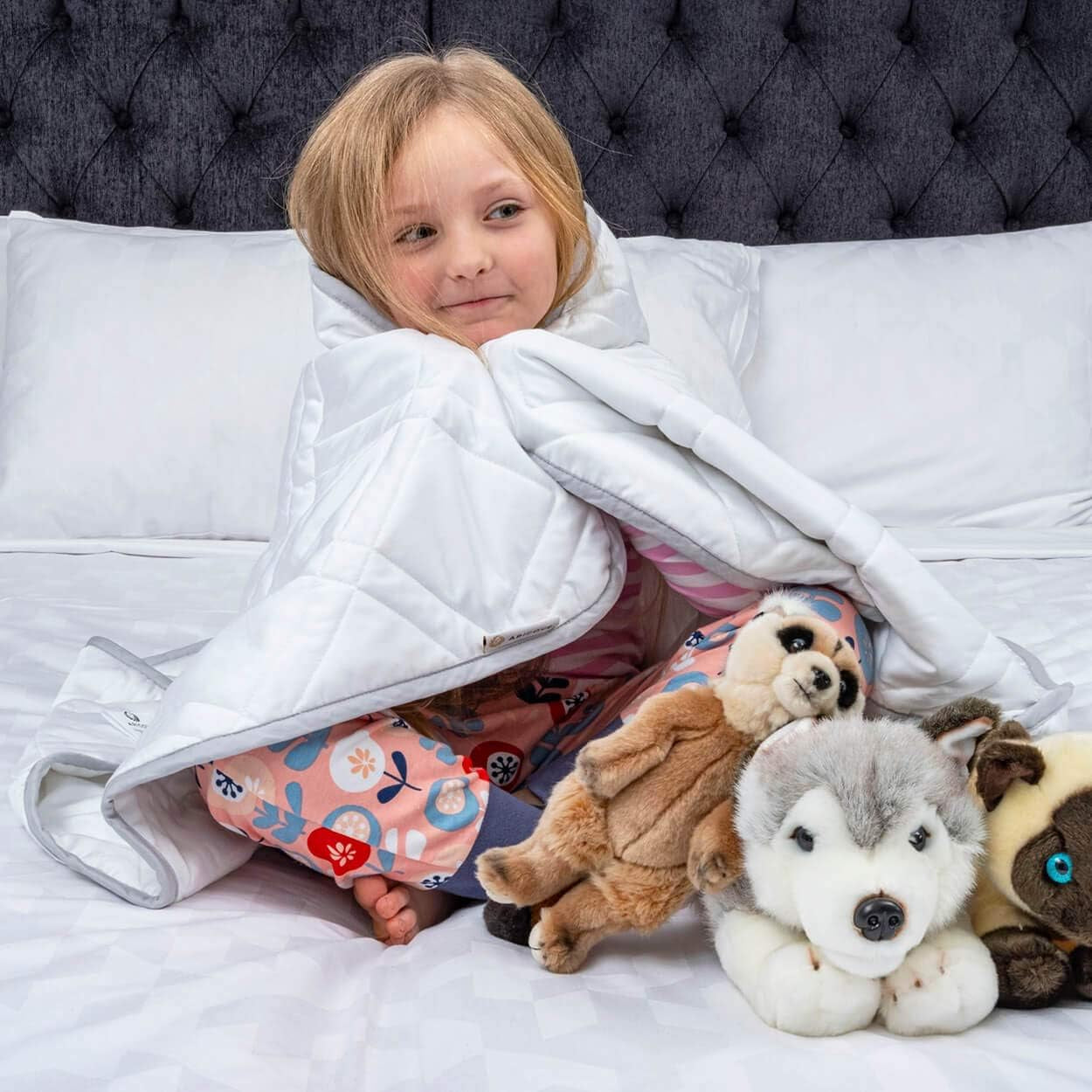 Weighted Blanket for Kids and Adults, 5 Lbs, Small Weighted Blanket for Travel/Home, Soft Bamboo Viscose, 36X48 Inches, Machine Washable, White