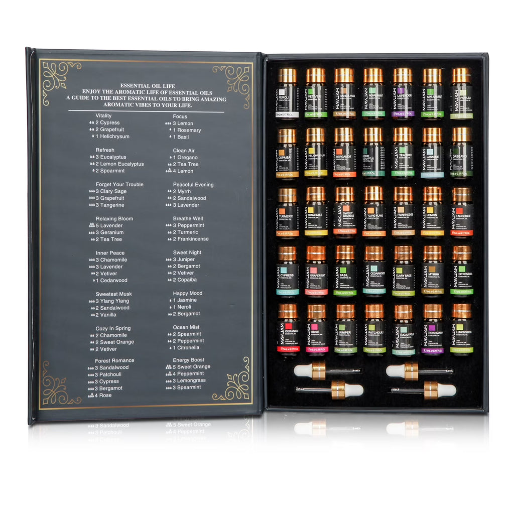 35X5Ml Essential Oils Set for Diffusers, Humidifiers, Massages, Aromatherapy, Candle Making, Skin & Hair Care