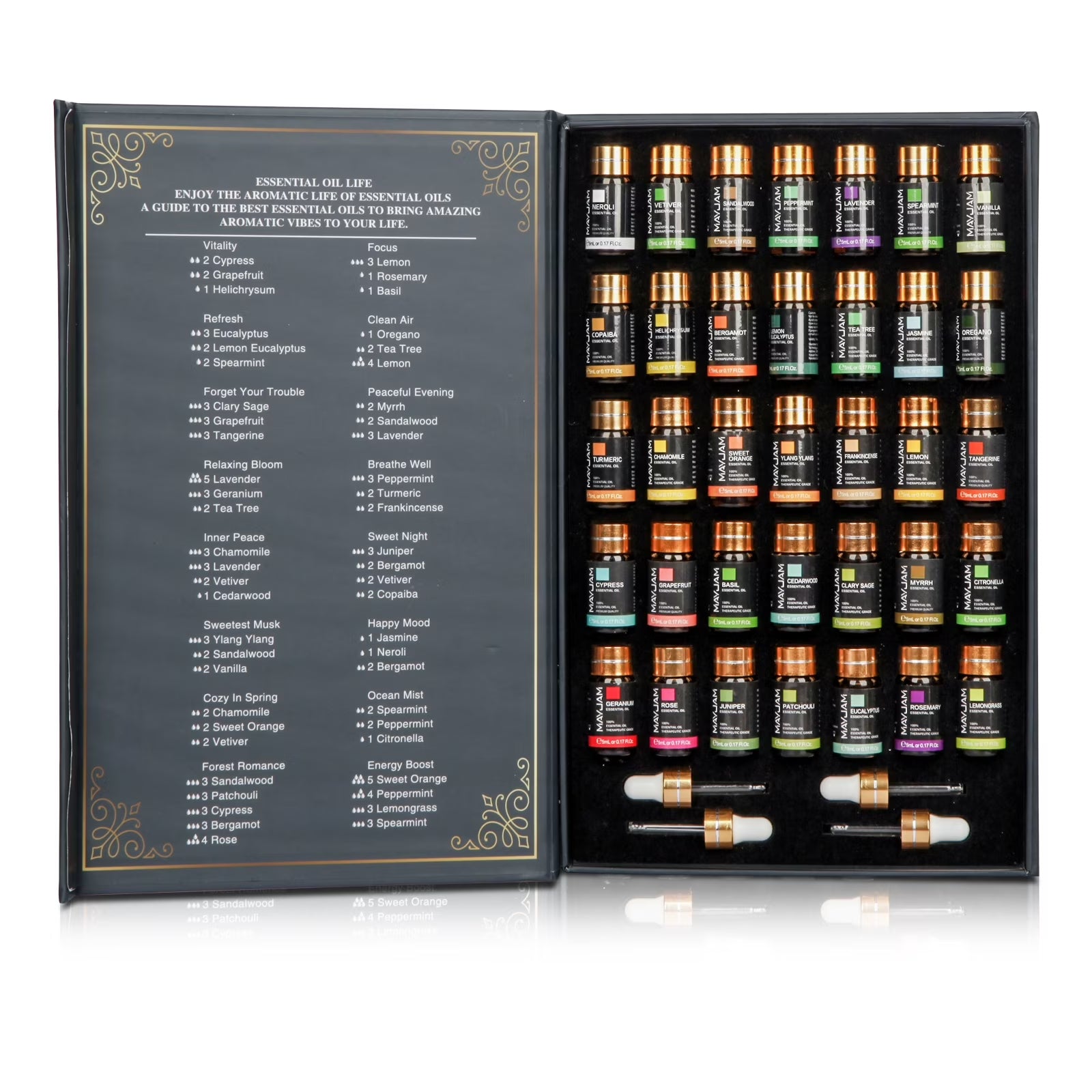 35X5Ml Essential Oils Set for Diffusers, Humidifiers, Massages, Aromatherapy, Candle Making, Skin & Hair Care