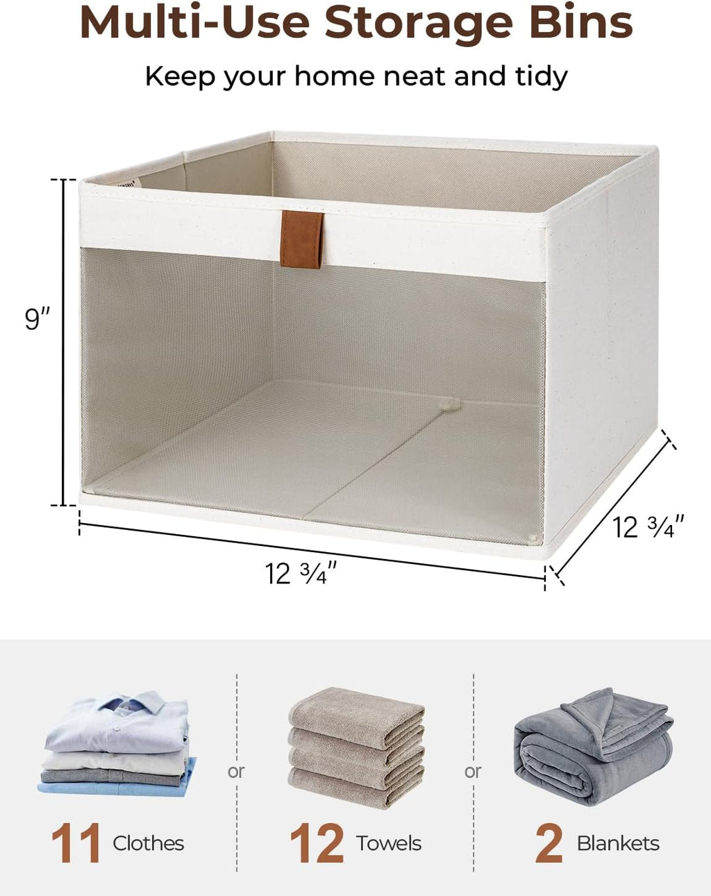Fabric Storage Bins with Closet Storage Bins