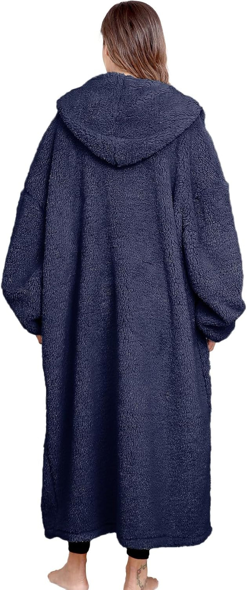 Oversized Wearable Blanket for Women,Thick Fleece Hooded Blanket for Adult,Cozy Sherpa Hoodies as Gifts for Mom