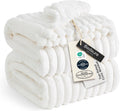 Bedsure Gentlesoft Full Size Blanket for Bed - Cozy Soft Blankets for Women, Cute Large Fleece Throws for Girls, off White, 84X90 Inches