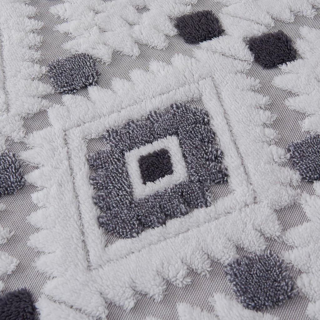 Large Bohemian Bed Blanket 80'' × 90'', Ultra Soft Aztec Bed Blankets for All Season, Cozy, Plush, Bohemian Throw Blanket for Couch/Sofa/Office/Camping, Dark Grey