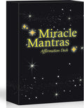 Miracle Mantras Positive Affirmations Cards – 54 Daily Affirmation Cards for Women & Men, Self Care, Love & Wealth, Mindfulness Motivational Deck, Inspirational Gift