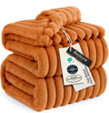 Bedsure Gentlesoft Queen Blanket for Bed - Cozy Soft Fall Blankets for Women, Cute Large Fall Throws for Girls, Orange, 90X90 Inches
