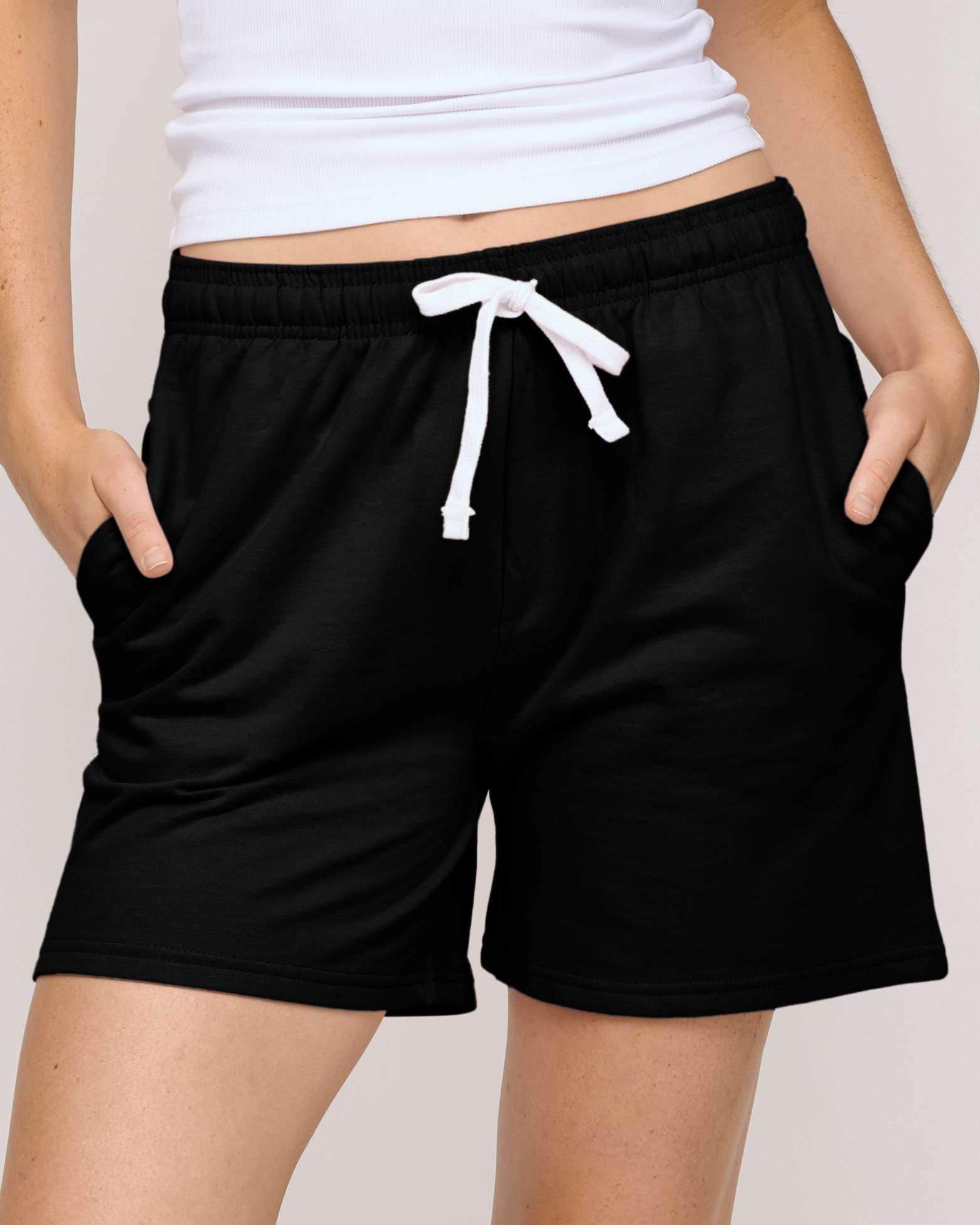 3 Pack:Women'S Fleece Casual Sweat Shorts - Athletic, Running, Yoga, Lounge Shorts with Pockets (Plus Size)