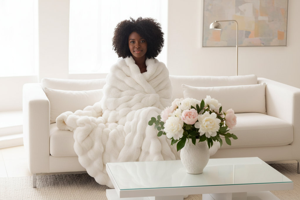 Cream Bubble Throw - Lifestyle 1