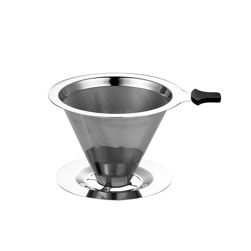 Reusable Coffee Filter Holder Double Layer 304 Stainless Steel Coffee Tea Strainer Coffee Accessories Coffee Making Tool