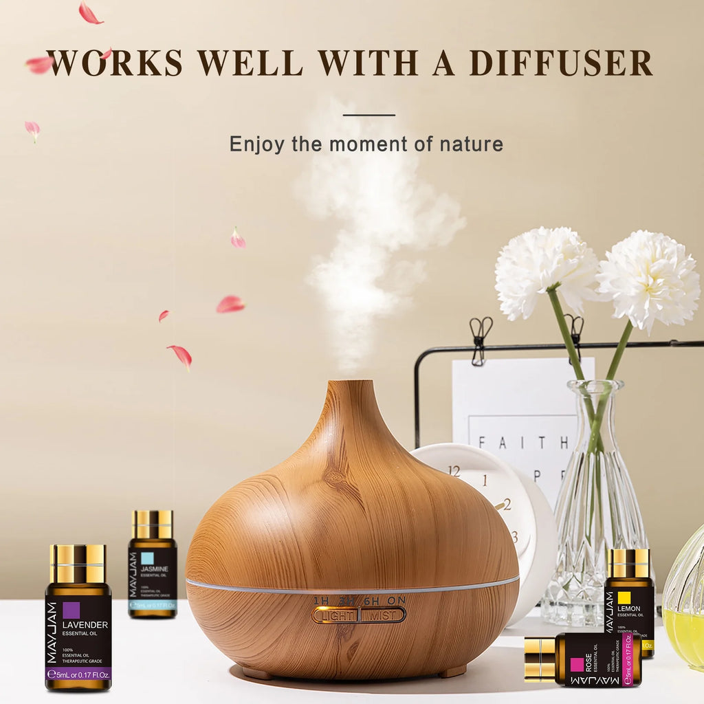 35X5Ml Essential Oils Set for Diffusers, Humidifiers, Massages, Aromatherapy, Candle Making, Skin & Hair Care