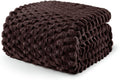 3D Fleece Twin Size Blanket for Bed, Coffee | Extra Soft Fuzzy Plush Lightweight Bed Blankets, Cozy Fluffy Decorative Blankets for All Seasons, 60X80 Inches