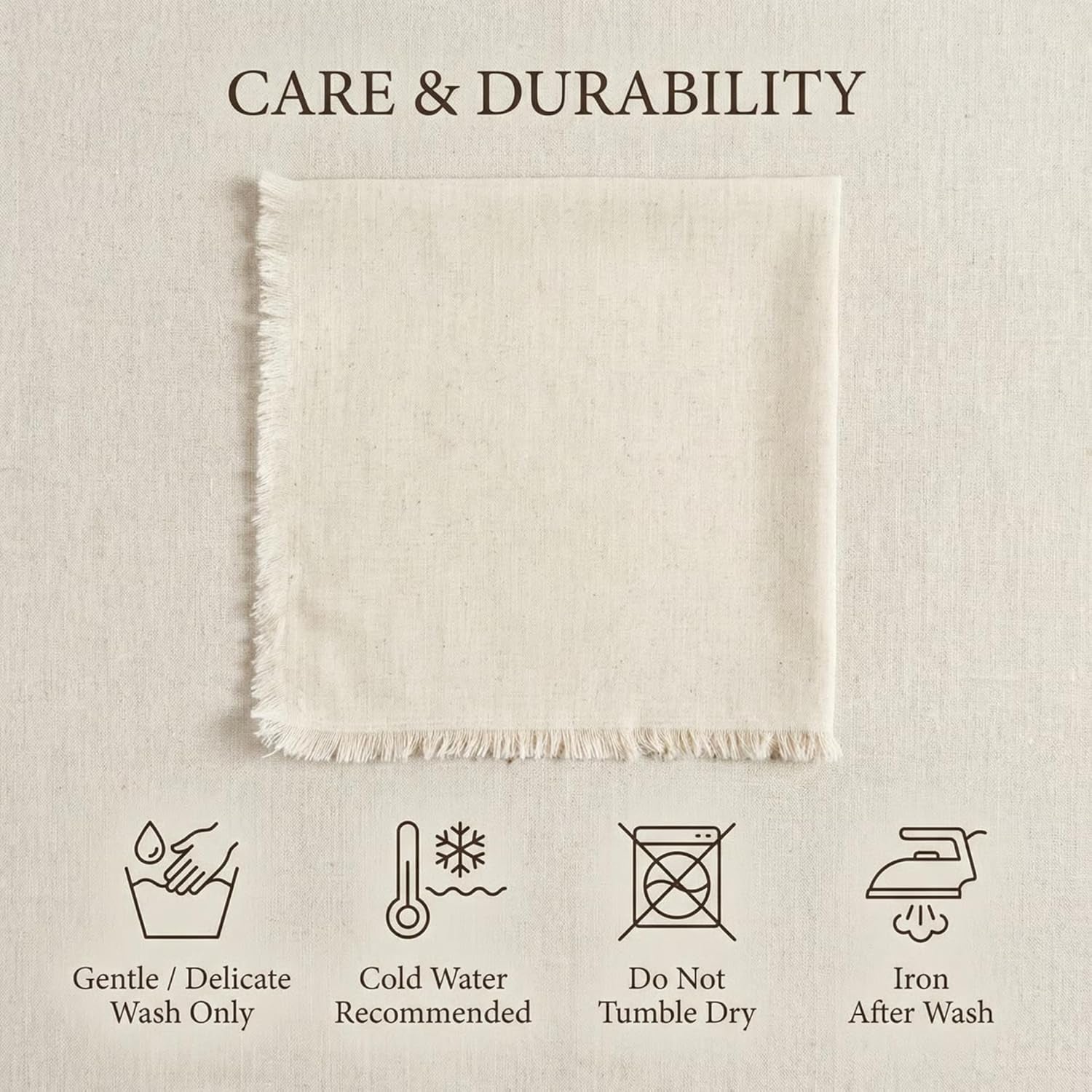 Cloth Napkins Set of 12, 18X18 Inch Cotton Linen Dinner Napkins | Cotton Linen Blend Napkins, Machine Wash on Gentle Cycle, Economy Pack, Multi Purpose Use, Premium Quality