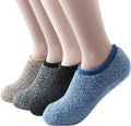 Cozy Winter Fuzzy Women Socks Grip Slippers Fluffy House Non Skid Microfiber Socks
