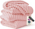 Bedsure Gentlesoft Large Fleece Blanket for Bed - Cozy Soft Throw Blankets for Women, Cute Large Throws for Girls, Coral Pink, 120X120 Inches