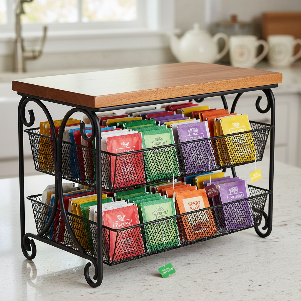 Tea Bag Organizer side angle
