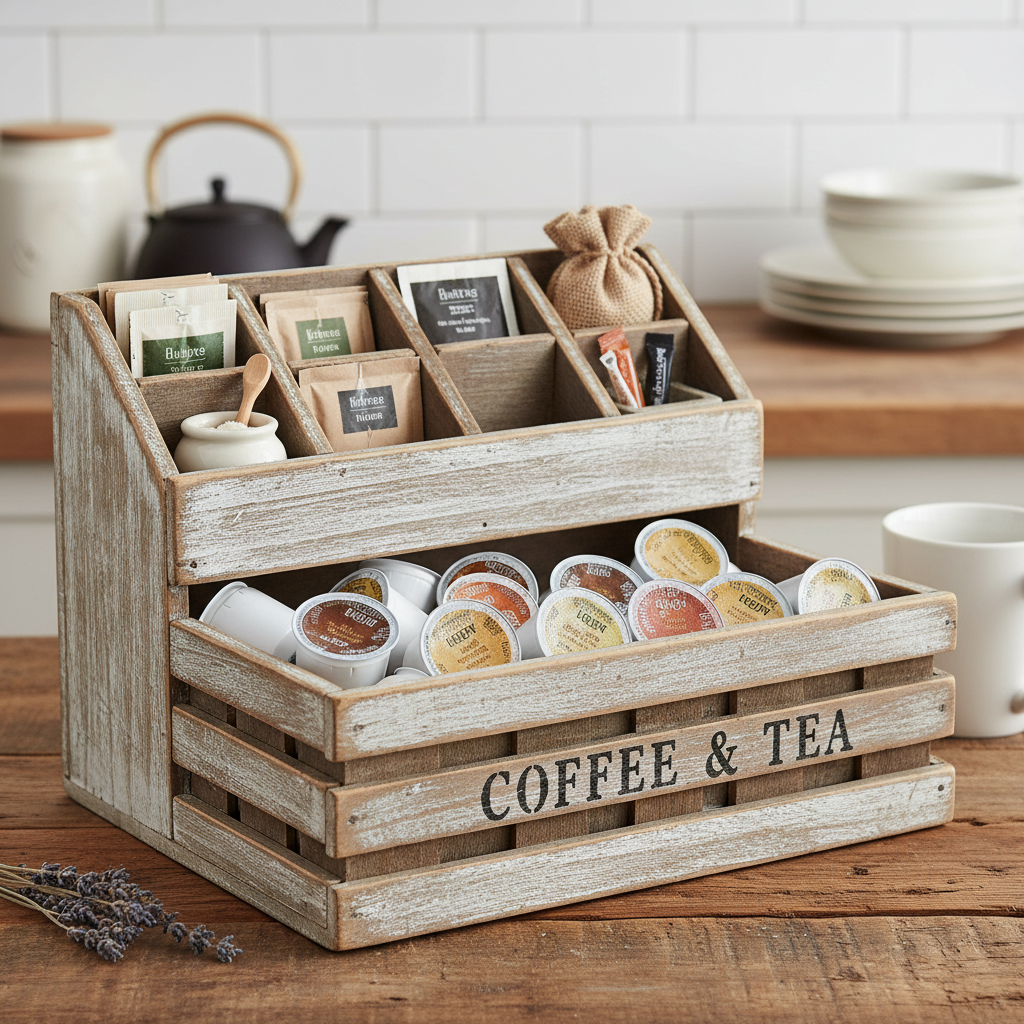 Coffee pod holder close-up