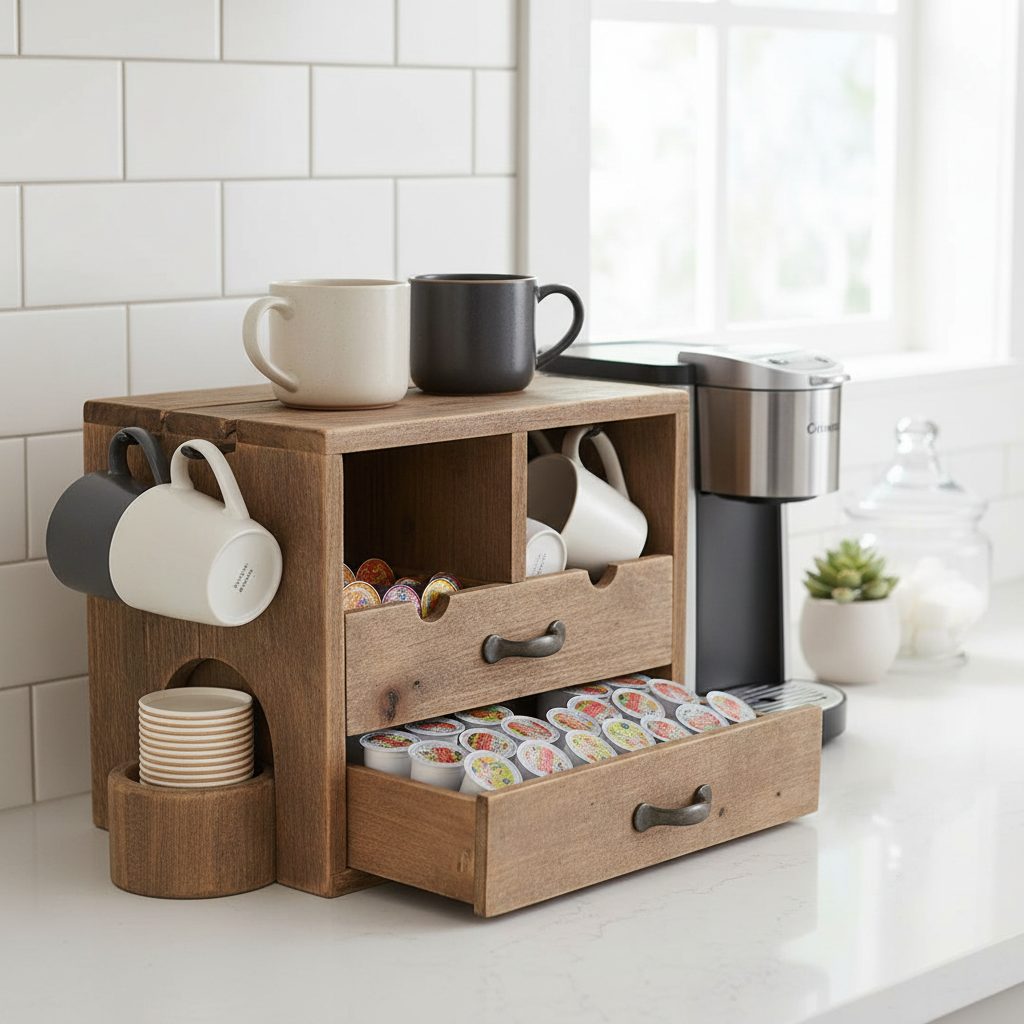 Coffee station side angle